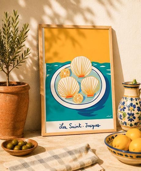 Coquilles Saint-Jacques — illustration Kilmo Studio — vue 3