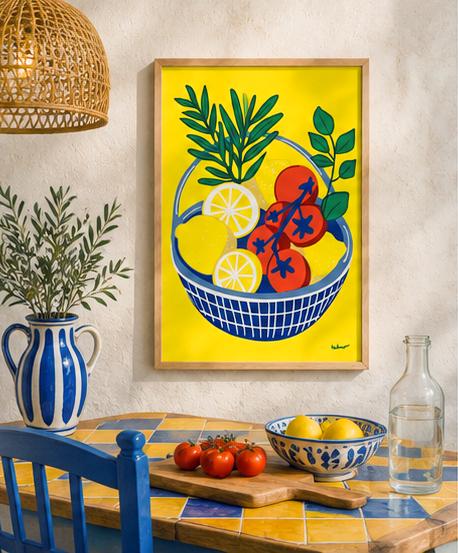 Panier Méditerranéen — illustration Kilmo Studio — vue 3