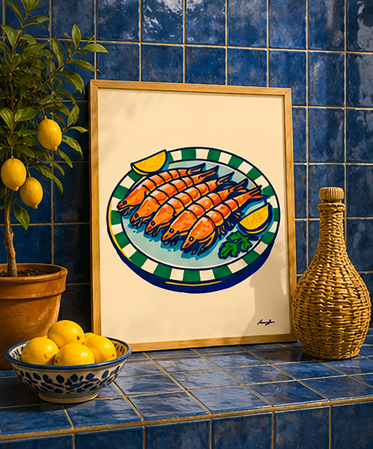 Crevettes & Citrons — illustration Kilmo Studio — vue 2