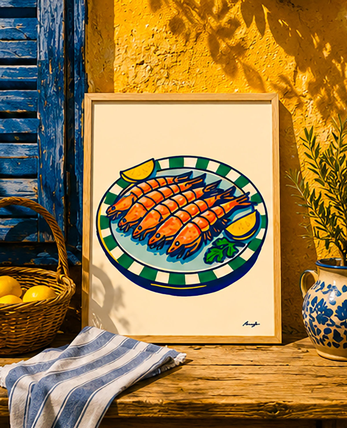 Crevettes & Citrons — illustration Kilmo Studio