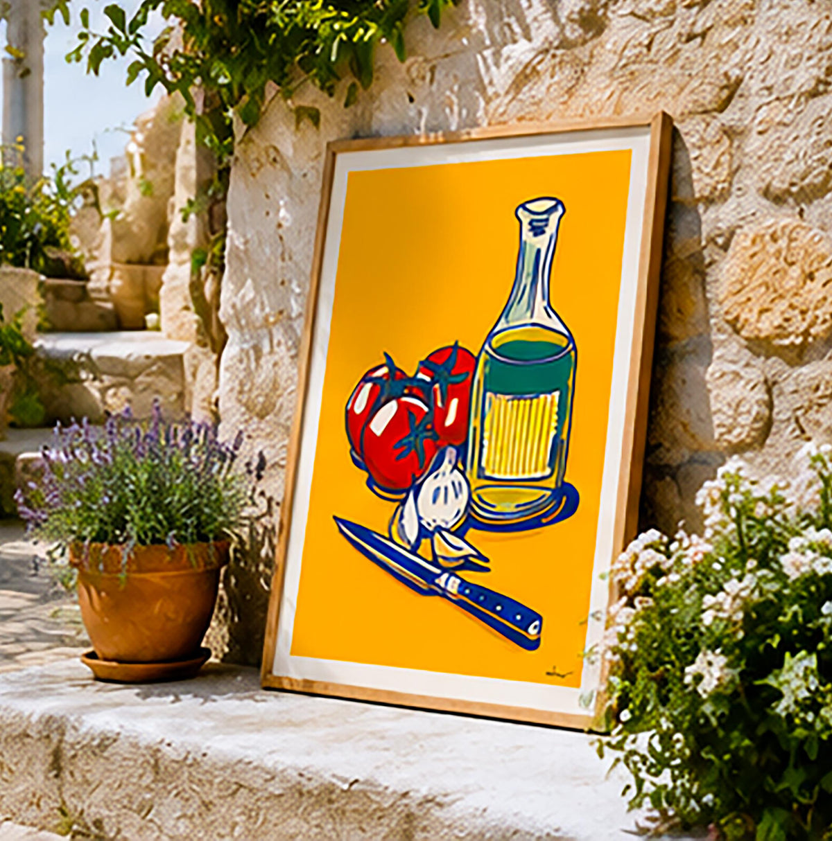 Huile d’Olive & Tomates — illustration Kilmo Studio — vue 4