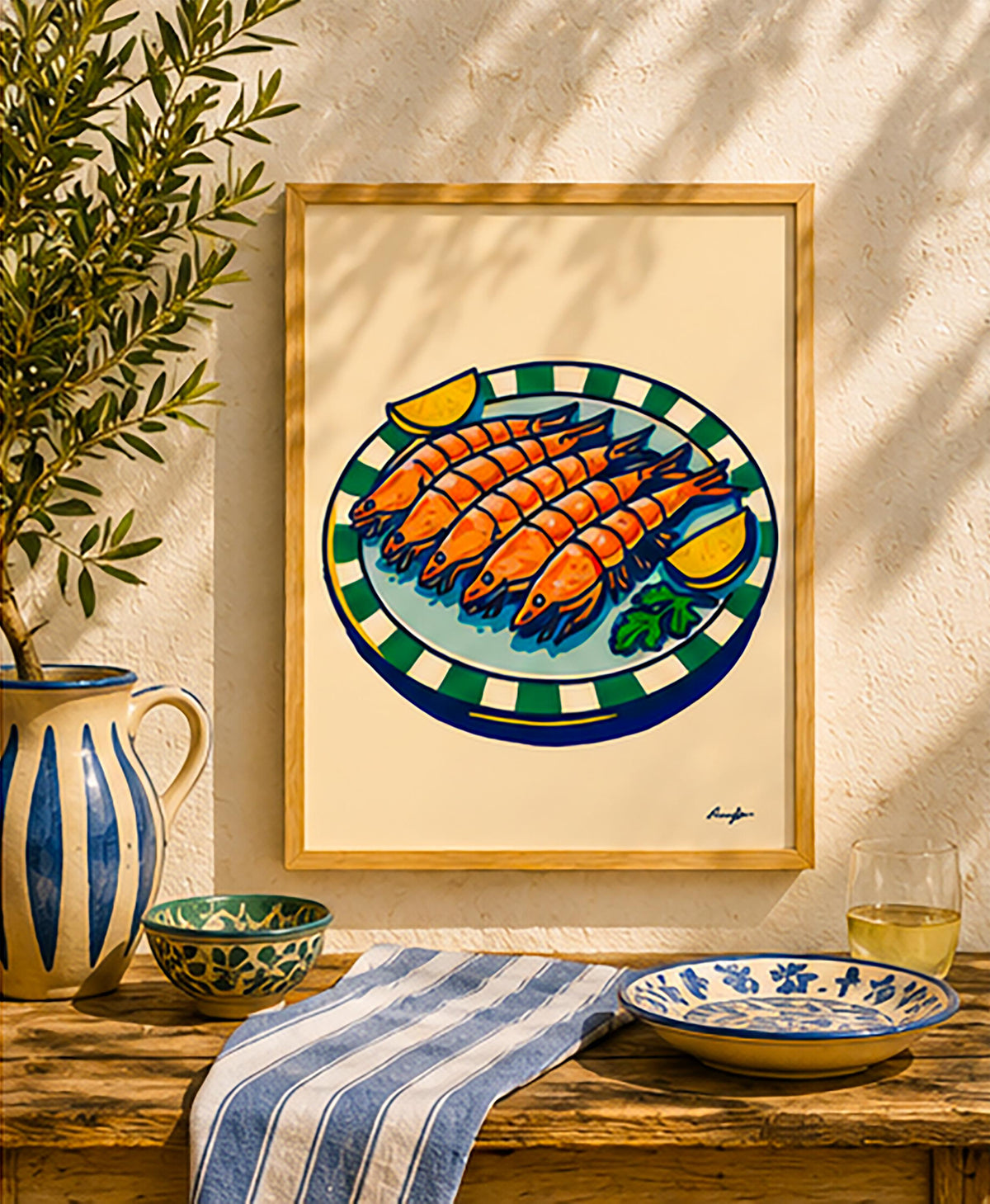 Crevettes & Citrons — illustration Kilmo Studio — vue 3