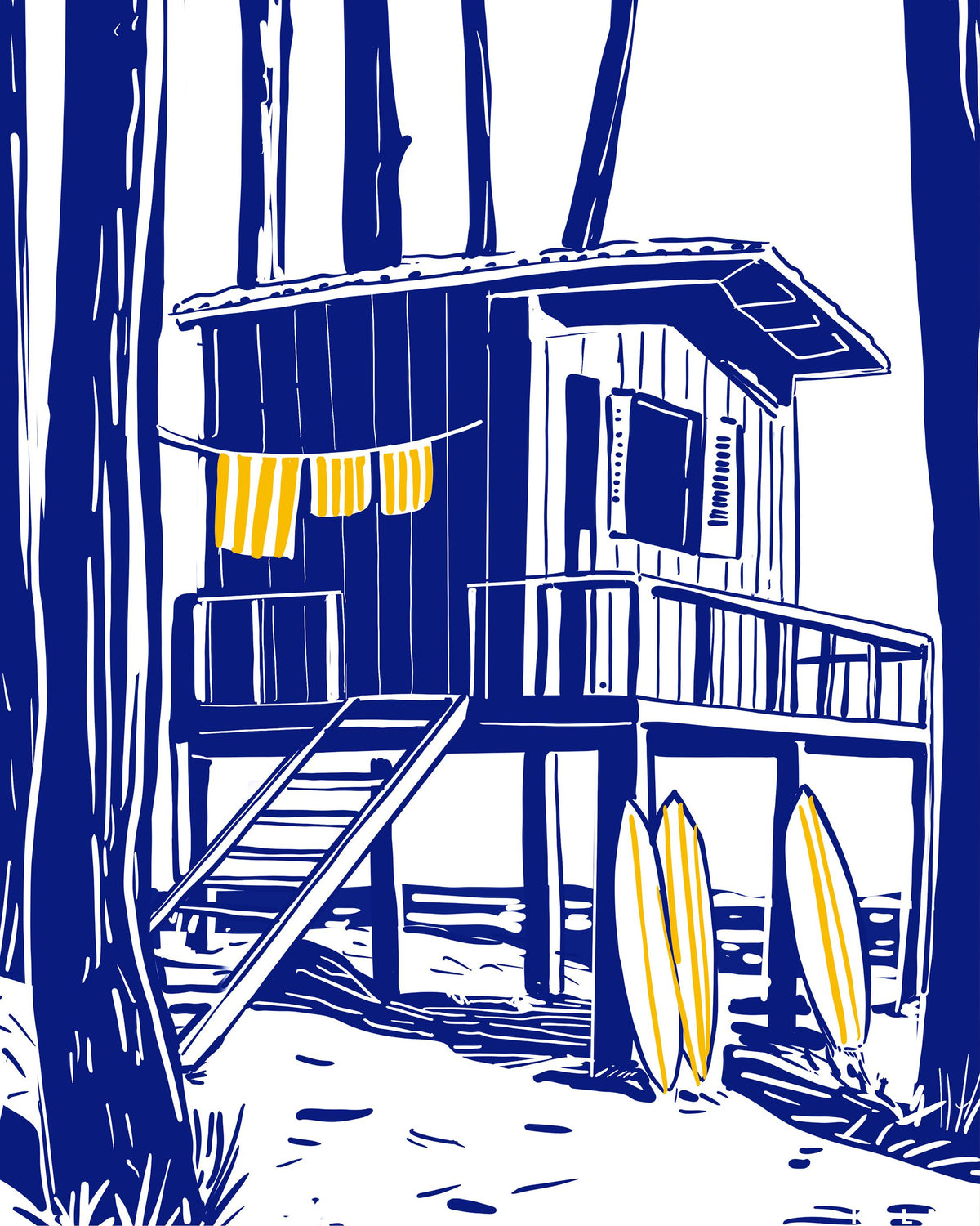 La Cabane entre les Pins — illustration Kilmo Studio — vue 3