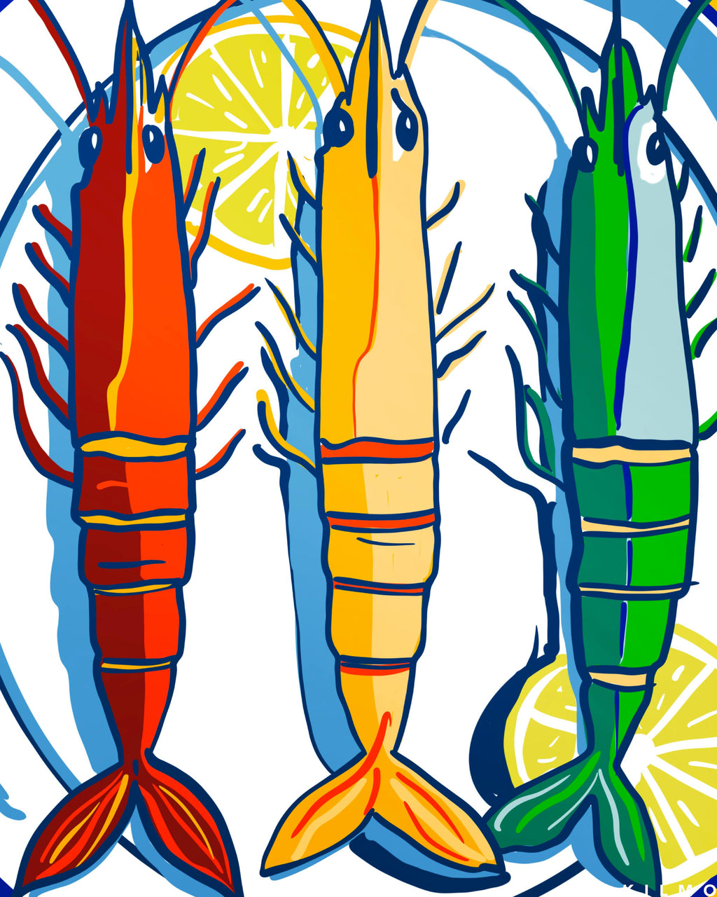 Le Trio de Crevettes — illustration Kilmo Studio — vue 3