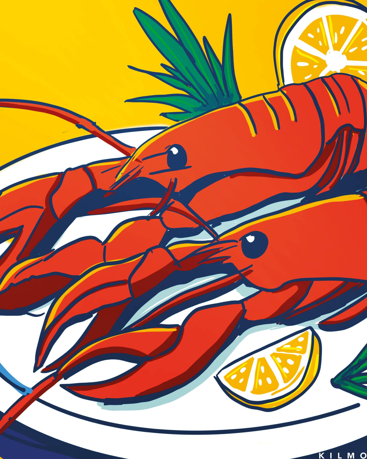 Les Langoustines — illustration Kilmo Studio — vue 3